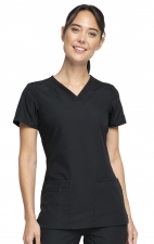 WW645 Workwear Originals V-Neck Top with Knit Panels by Cherokee