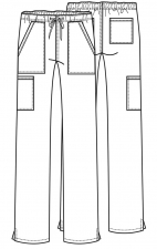 WW160 Workwear Professionals Straight Leg Elastic Waist 5 Pocket Pant with Drawstring by Cherokee