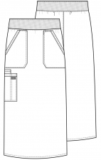 WW510 Workwear Professionals Knit Waistband Cargo Skirt by Cherokee