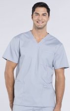 WW695 Workwear Professionals Haut à Col en V avec 4 Poches pour Hommes par Cherokee