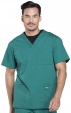 WW695 Workwear Professionals Haut à Col en V avec 4 Poches pour Hommes par Cherokee