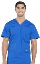 WW695 Workwear Professionals Haut à Col en V avec 4 Poches pour Hommes par Cherokee