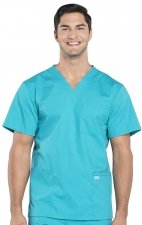 WW695 Workwear Professionals Haut à Col en V avec 4 Poches pour Hommes par Cherokee