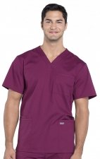 WW695 Workwear Professionals Haut à Col en V avec 4 Poches pour Hommes par Cherokee