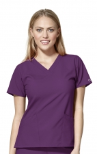 6255 W123 by WonderWink - Women's Basic V-neck Scrub Tops