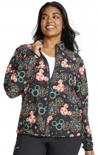 TF320 Tooniforms Packable Print Jacket by Cherokee - Holiday Heads