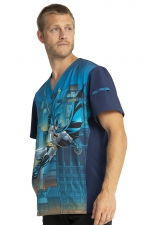 TF700 Tooniforms Men's V-Neck Print Top with Kangaroo Pocket by Cherokee Uniforms - Swing Into Action
