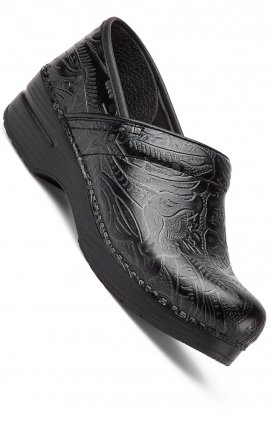 The Professional by Dansko (Women's) - Black Tooled Leather