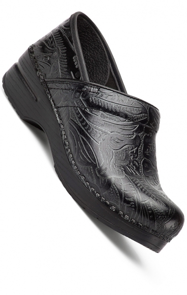 *VENTE FINALE Le Professional par Dansko (aux femmes) - Black Tooled Leather