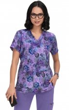 1082PR koi Lite Velora Stretch Print Top - Electric Animal