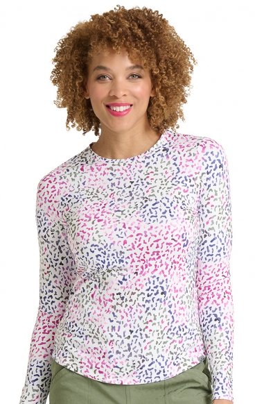 1155 Zavaté Ava Therese Print Long Sleeve Underscrub - Cheetah