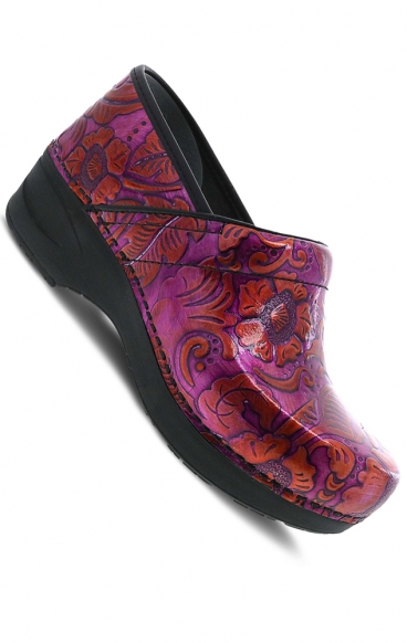 Xp 20 Fuchsia Tooled Patent Slip Resistant Womens Clog By Dansko Scrubscanadaca 9037