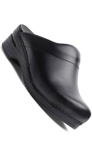Karl Black Box Leather Open Back Men's Clogs by Dansko Karl Black Box Leather Open Back Men's Clogs by Dansko