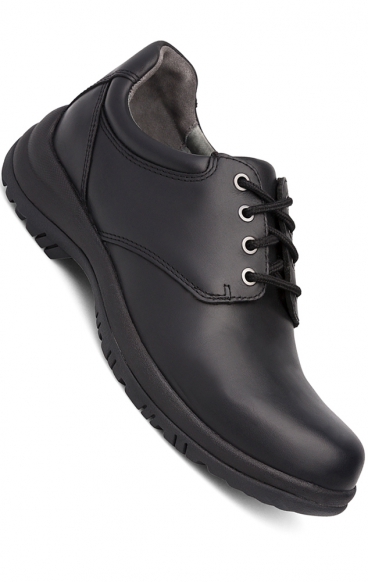 Walker à lacets en cuir lisse noir Walker à lacets en cuir lisse noir