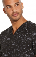 CK692 Men's V-Neck Chest Pocket Print Top by Cherokee - Need my Space