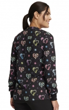 CK321 Cherokee Genuine Snap Front Warm Up Print Jacket - Care Flor-All