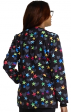 CK321 Cherokee Genuine Snap Front Warm Up Print Jacket - Loving Stars