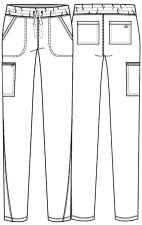 CKA184 Allura Pantalon avec 5 Poches à Jambe Effilée de Cherokee