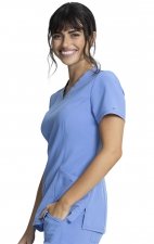 CKA684 Allura Fitted V-Neck 3 Pocket Top by Cherokee