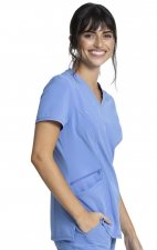 CKA684 Allura Fitted V-Neck 3 Pocket Top by Cherokee