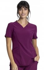 CKA684 Allura Fitted V-Neck 3 Pocket Top by Cherokee