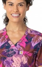 C13014 Carhartt Force Cross-Flex Women's Print Tuck-In Top - Fall Foliage