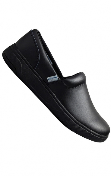 *FINAL SALE Melody Black Slip Resistant Slip On Leather Shoe from Workwear Footwear by Cherokee