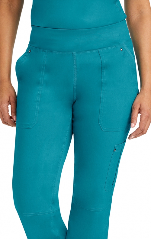 Ultra Soft Scrubs - Premium Womens Junior Fit Two Pocket Top and Yoga Pant  Scrub Set, True Royal 39199-Medium