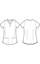 2167 Healing Hands Purple Label Jane Y-Neck Top