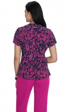 1083PR Koi Next Gen Power Up V-Neck Print Scrub Top - Tonal Cheetah Azalea