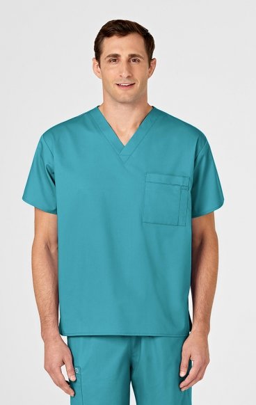 *VENTE FINALE 100 WonderWORK Haut à Col en V Unisexe avec 1 Poche au Poitrine *VENTE FINALE 100 WonderWORK Haut à Col en V Unisexe avec 1 Poche au Poitrine