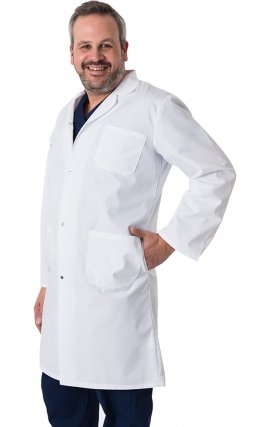 4500 Greentown Classix – Manteau de laboratoire unisexe avec fermeture bouton-pression