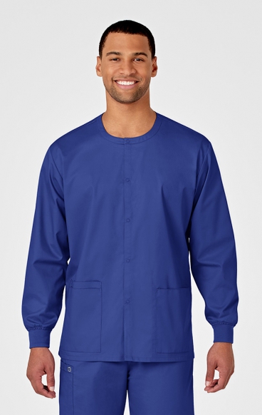 800 WORK Manteau Unisexe à Col Rond et Fermature à Pression par WINK