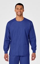 800 WonderWORK Unisex Snap Front Round Collar Jacket