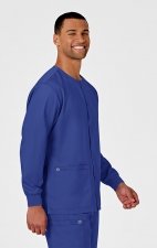 800 WonderWORK Unisex Snap Front Round Collar Jacket