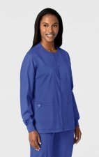 800 WonderWORK Unisex Snap Front Round Collar Jacket