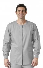 800 WonderWORK Unisex Snap Front Round Collar Jacket