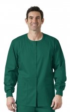 800 WonderWORK Unisex Snap Front Round Collar Jacket