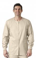 800 WonderWORK Unisex Snap Front Round Collar Jacket