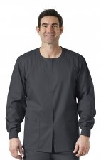 800 WonderWORK Unisex Snap Front Round Collar Jacket
