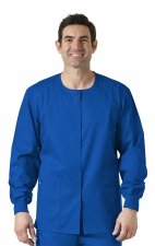 800 WonderWORK Unisex Snap Front Round Collar Jacket