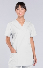 4876 Workwear Originals Haut à Col en V Unisexe avec 3 Poches par Cherokee