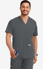 MOBB classique unisexe 3 Pocket Scrub Top (La vue de l'Homme) - Charcoal (CC)