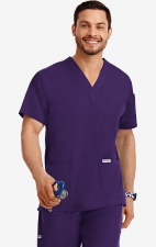 MOBB classique unisexe 3 Pocket Scrub Top (La vue de l'Homme) - Eggplant (EG)