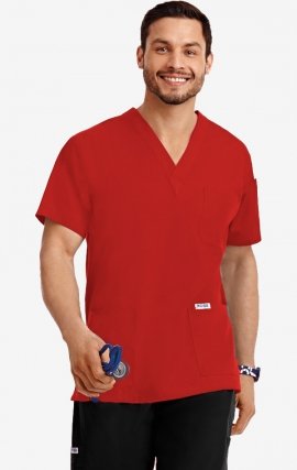 MOBB classique unisexe 3 Pocket Scrub Top (La vue de l'Homme) - Aqua (AQ