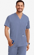 MOBB classique unisexe 3 Pocket Scrub Top (La vue de l'Homme) - Postman Blue (PS)