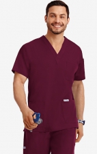 MOBB classique unisexe 3 Pocket Scrub Top (La vue de l'Homme) - Burgundy (BU)