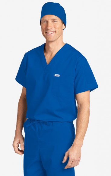 *FINAL SALE XXS 606T MOBB Unisex V-Neck Chest Pocket Scrub Top