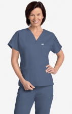 606T MOBB Unisex V-Neck Chest Pocket Scrub Top