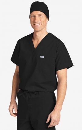 MOBB unisexe à encolure en V Scrub Top (La vue de l'Homme) - Black (BL)